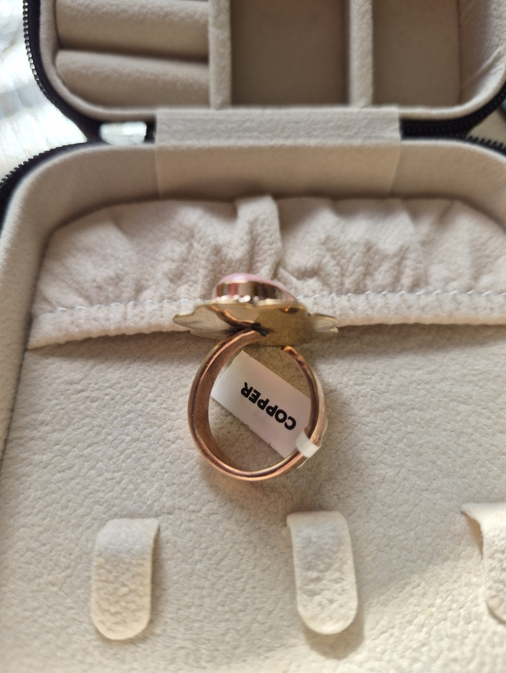 Pink Conch Copper Ring - Picture 4 of 5